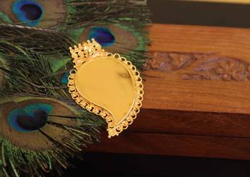 Kerala style gold plated mango palakka pendant 3