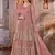 Pink Net Bridal Abaya Embroidered Anarkali Churidar Suit