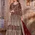 Maroon Net Bridal Embroidered Abaya Anarkali Suit