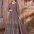 Purple Net Bridal Abaya Anarkali Churidar Suit