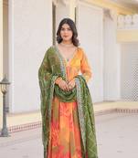 PREMIUM READYMADE ALIA CUT GOWN WITH DUPATTA SET 