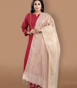 Gold Woven Design Tissue Dupatta