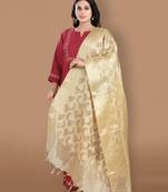 Gold Zari Woven Banarasi Brocade Dupatta
