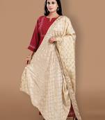 Gold Georgette Embroidered Dupatta