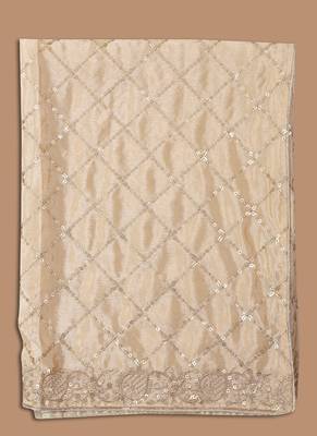 Gold Georgette Embroidered Dupatta 4