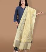 Gold Zari Woven Banarasi Brocade Dupatta