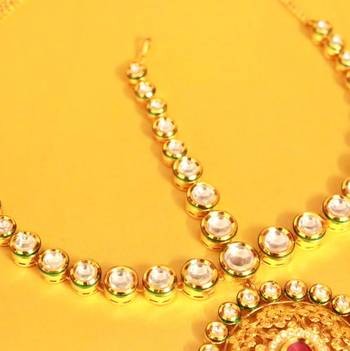 Ruby Royal Kundan Meenakari  Filigree Bridal Maang Tikka 3