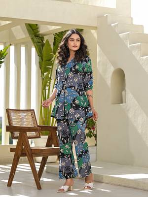  multi cotton ethnic motifs print co-ord set 1