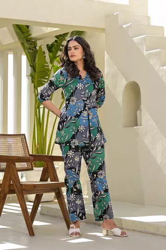  multi cotton ethnic motifs print co-ord set