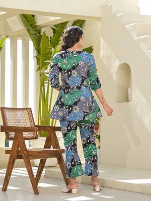  multi cotton ethnic motifs print co-ord set 3