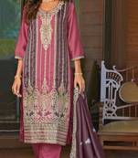 Women Heavy PV Vichitra with Embroidery Codding Sequence Work Pakistani Suit