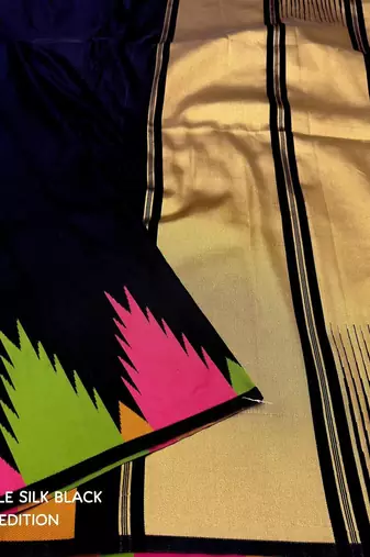  Black Silk Blend Sarees With Blouse
