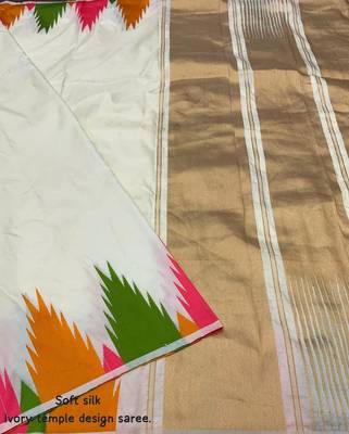  White Silk Blend Sarees With Blouse 3