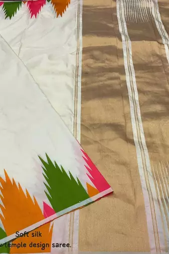  White Silk Blend Sarees With Blouse
