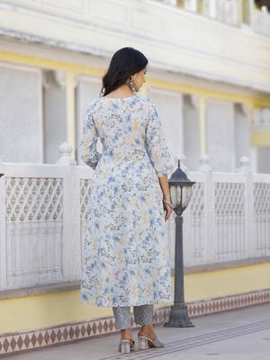  grey sequins work anarkali kurta trouser and dupatta set 3