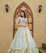 ready to wear joya silk lehanga blouse with shrug 