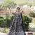 Black Viscose Jacquard  Gown With Dupatta