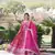  Pink Viscos Gown With Dupatta