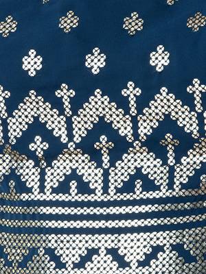 blue sequins georgette lehenga set choli with dupatta 6
