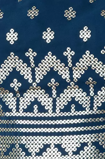 blue sequins georgette lehenga set choli with dupatta