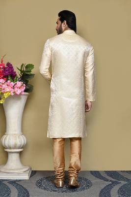 Biscute woven art silk kurta pajama 3