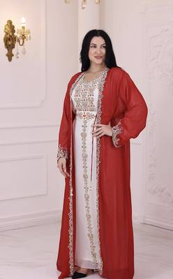 Maroon Embroidered Stone work Stitched 2 Pic Dress Georgette Kaftan Party Wear Wedding Dresses 2