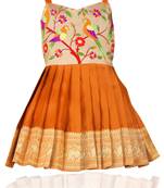 Baby Girl's Pattu Pavadai Frock Dress For Kids