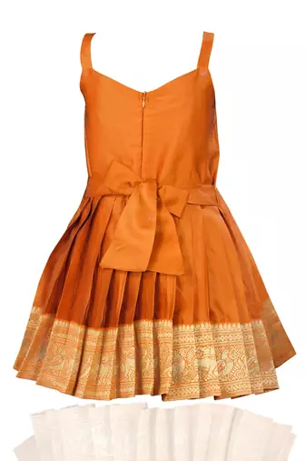 Baby Girl's Pattu Pavadai Frock Dress For Kids