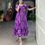 Women's Georgette With Floral Print Stylish Western Dress