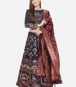 Premium Jacquard Woven Design Semi-Stitched Lehenga with Unstitched Blouse with Dupatta