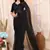 Black Embellished Georgette Saree With Blouse Piece