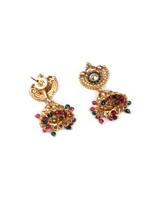 Gold plated ruby green hydra necklace set 5