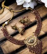 Gold plated ruby hydra necklace set