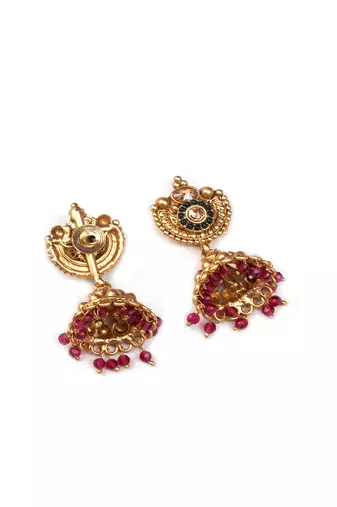 Gold plated ruby hydra necklace set