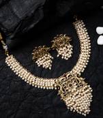 Gold plated peacock hydra necklace set