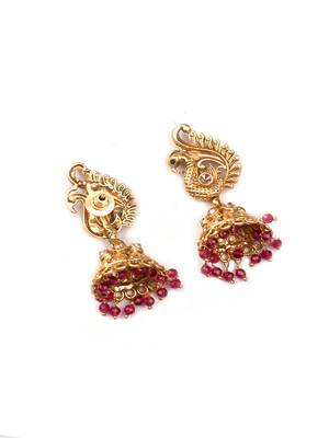 Gold plated ruby mayuraksh hydra necklace set 5