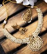 Gold plated mayuraksh hydra necklace set