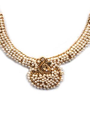 Gold plated mayuraksh hydra necklace set 4