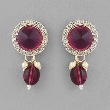 Sasha  bridal golden $ ruby pink kundan cz jewelry set for women & girld, necklace and earrings with ring and mang tikka 5