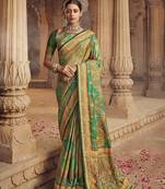 Beautiful Rang Card Dhola With Zari Banarasi Sarees