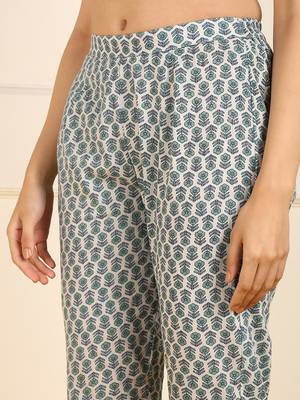 women green pure cotton floral embroidered straight kurta trouser with dupatta 5