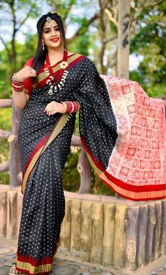Navy_Blue Sambhalpuri Satin Hazaar Booti Saree 3