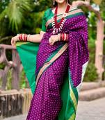 Purple Sambhalpuri Satin Hazaar Booti Saree