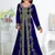 Navy-Blue color Full Sleeves Handmade Moroccan Kaftan with hijjab