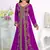 Purple color Full Sleeves Handmade Moroccan Kaftan with hijjab