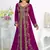 Wine color Full Sleeves Handmade Moroccan Kaftan with hijjab