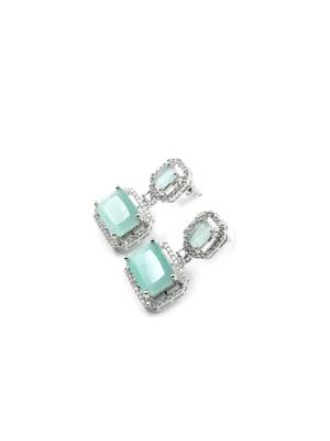 Silver minimalist turquoise ad stud earrings 5