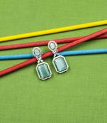 Sparkling diamond turquoise stud earrings