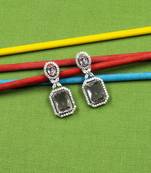 Sparkling diamond crystal pink stud earrings