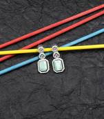 Silver minimalist turquoise ad stud earrings